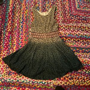 Free People leopard print ombré dress